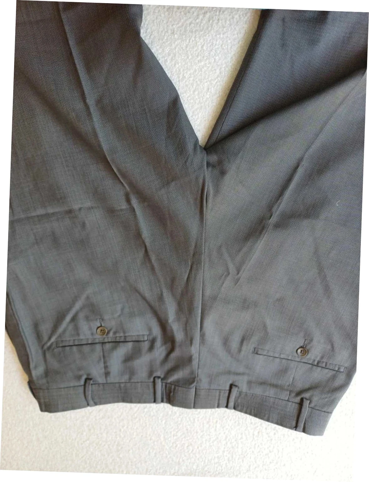 Calça de fato cinza escuro Armand Thiery Executive – Lã e Seda – Tamanho 48 – photo 7